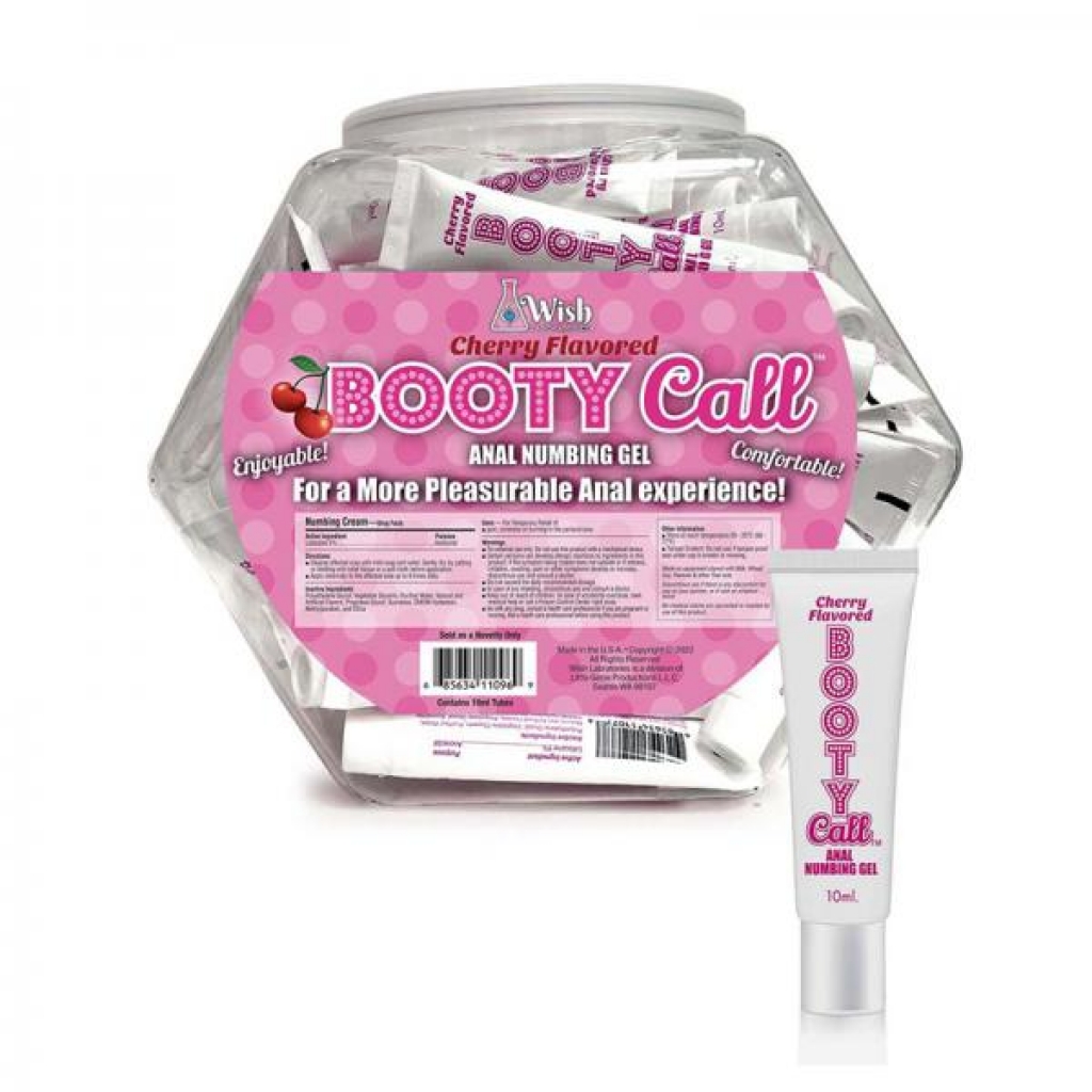 Bootycall Anal Numbing Gel Cherry 65-piece Fishbowl Display - Oral Sex