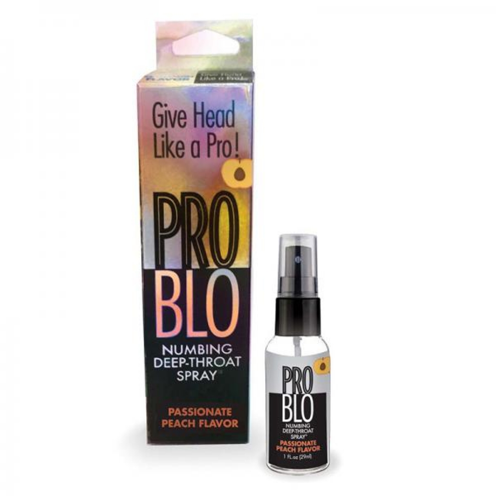 Pro Blo Numbing Deep Throat Spray Peach 1 Oz. - For Women
