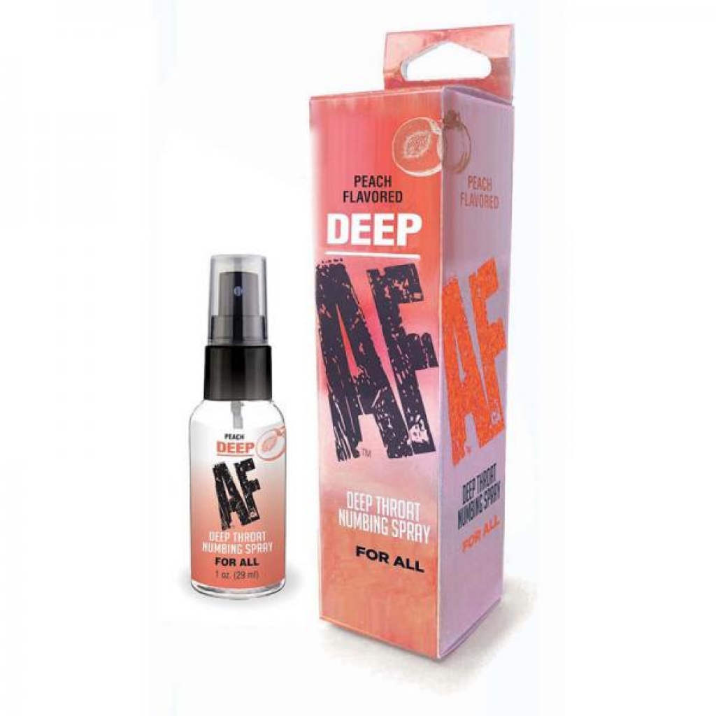 Deep Af Peach Flavored Deep Throat Numbing Spray 1 Oz. - For Women