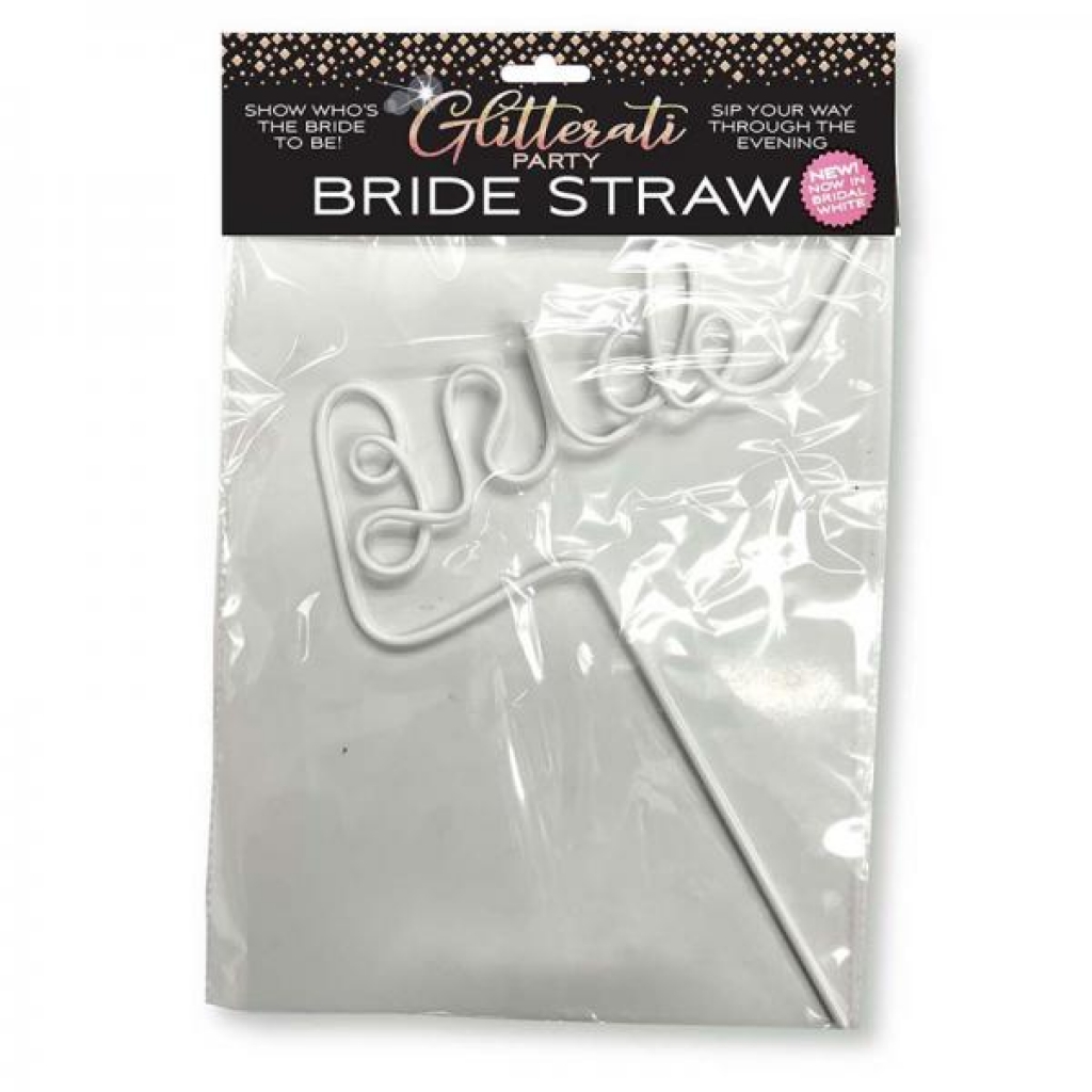 Glitterati Party Bride Straw White - Serving Ware
