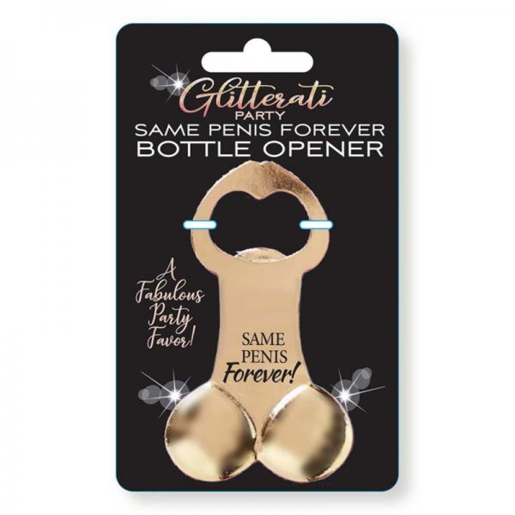 Glitterati Party Same Penis Forever Bottle Opener - Serving Ware