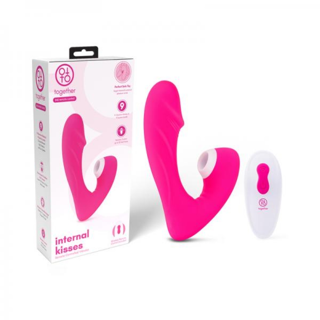 Together Internal Kiss Remote Control Vibe Pink - Luxury