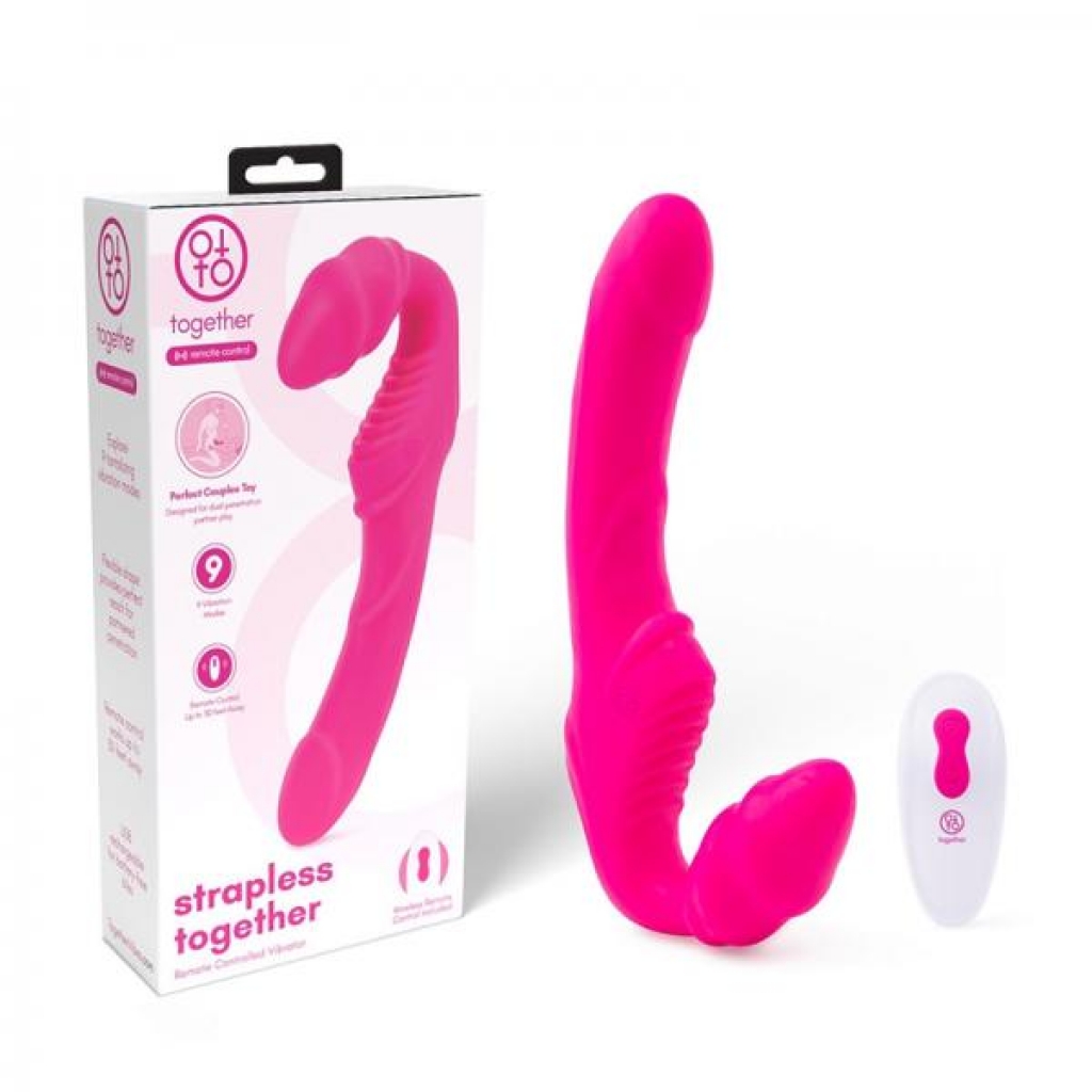 Together Strapless Remote Control Vibrator Pink - Strapless Strap-ons