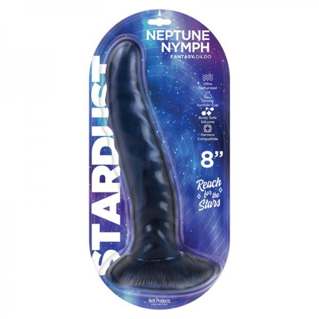 Stardust Neptune Nymph Textured 8 In. Silicone Fantasy Dildo Purple - Extreme Dildos