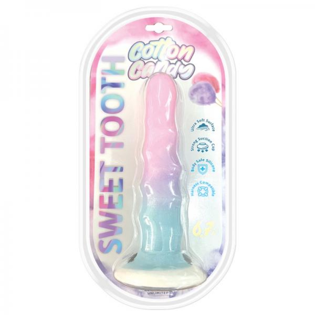 Cotton Candy Sweet Tooth 6.7 In. Silicone/tpe Dildo - Realistic Dildos & Dongs