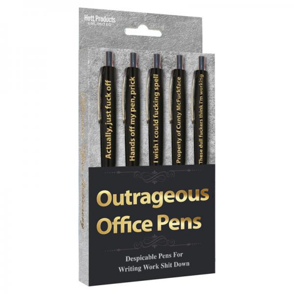 Outrageous Office Pens Set Of 5 - Gag & Joke Gifts