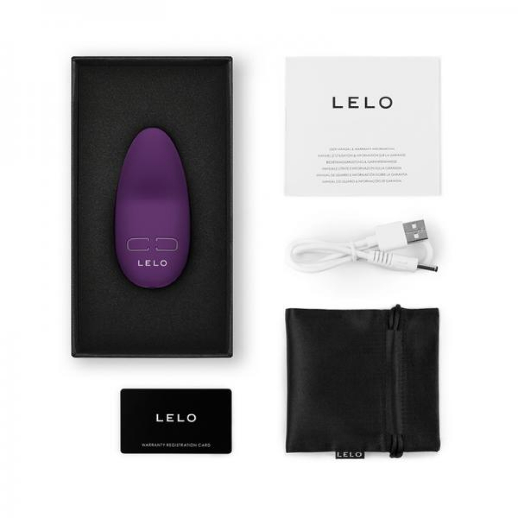 Lelo Lily 3 Rechargeable Mini Silicone Vibrator Dark Plum - Palm Size Massagers