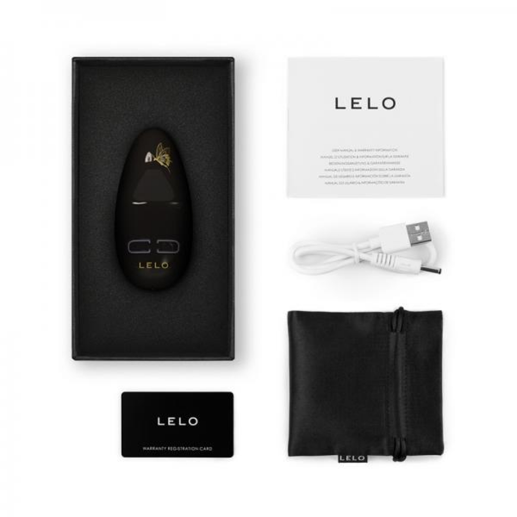 Lelo Nea 3 Rechargeable Mini Silicone Vibrator Black - Palm Size Massagers