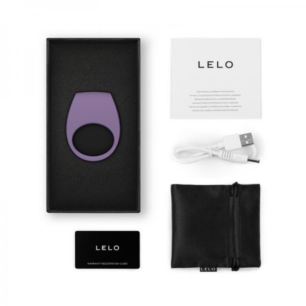 Lelo Tor 3 Vibrating Cockring Violet Dust - Couples Penis Rings