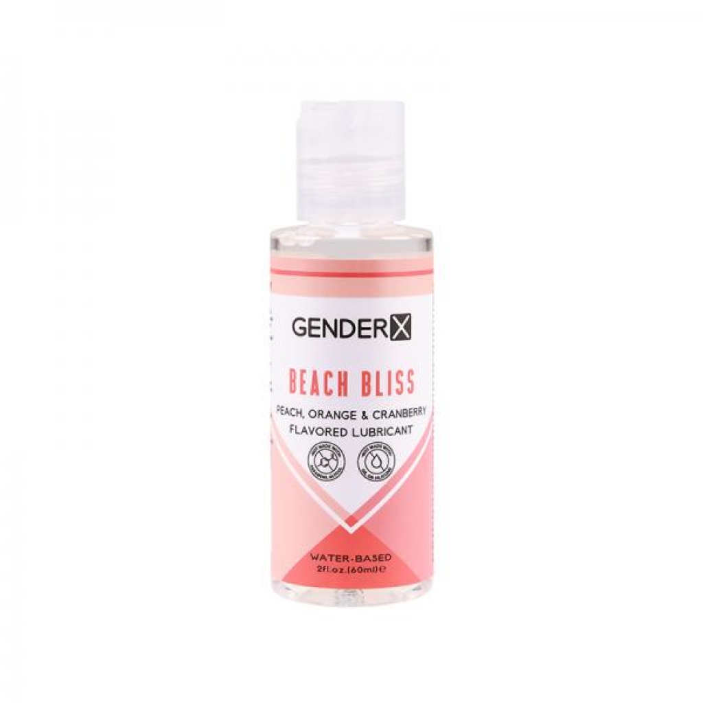 Gender X Beach Bliss Peach, Orange & Cranberry Flavored Water-based Lubricant 2 Oz. - Lubricants