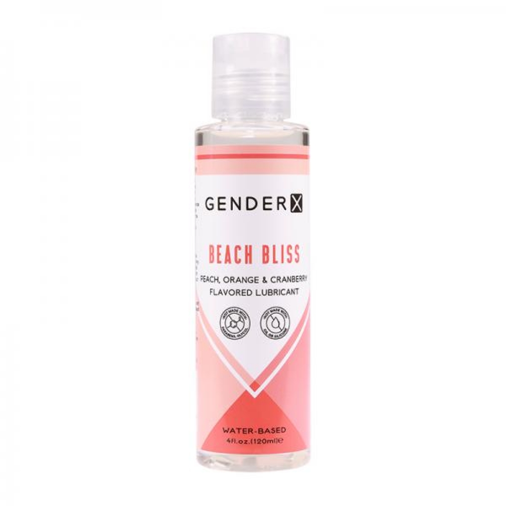 Gender X Beach Bliss Peach, Orange & Cranberry Flavored Water-based Lubricant 4 Oz. - Lubricants
