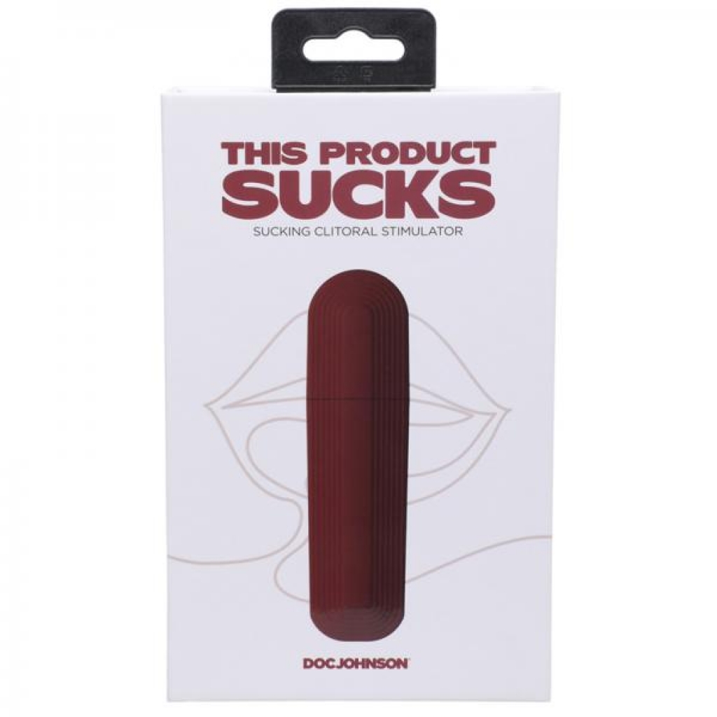 This Product Sucks Rechargeable Silicone Lipstick Sucking Clitoral Stimulator Red - Clit Suckers & Oral Suction