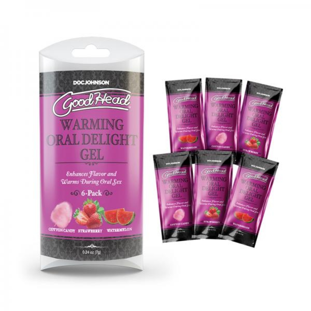 Goodhead Warming Oral Delight Gel Multi-flavor 6-pack 0.24 Oz. - Oral Sex