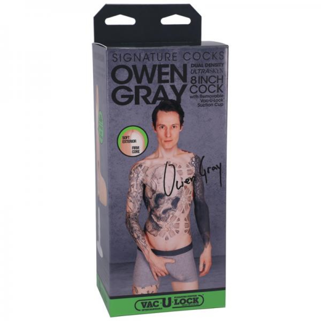 Signature Cocks Owen Gray Ultraskyn 8 In. Dual Density Dildo With Removable Vac-u-lock Suction Cup B - Celebrity & Porn Star