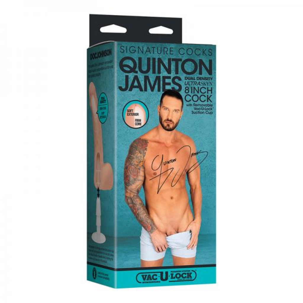 Signature Cocks Quinton James Ultraskyn 8 In. Dual Density Dildo With Removable Vac-u-lock Suction C - Celebrity & Porn Star
