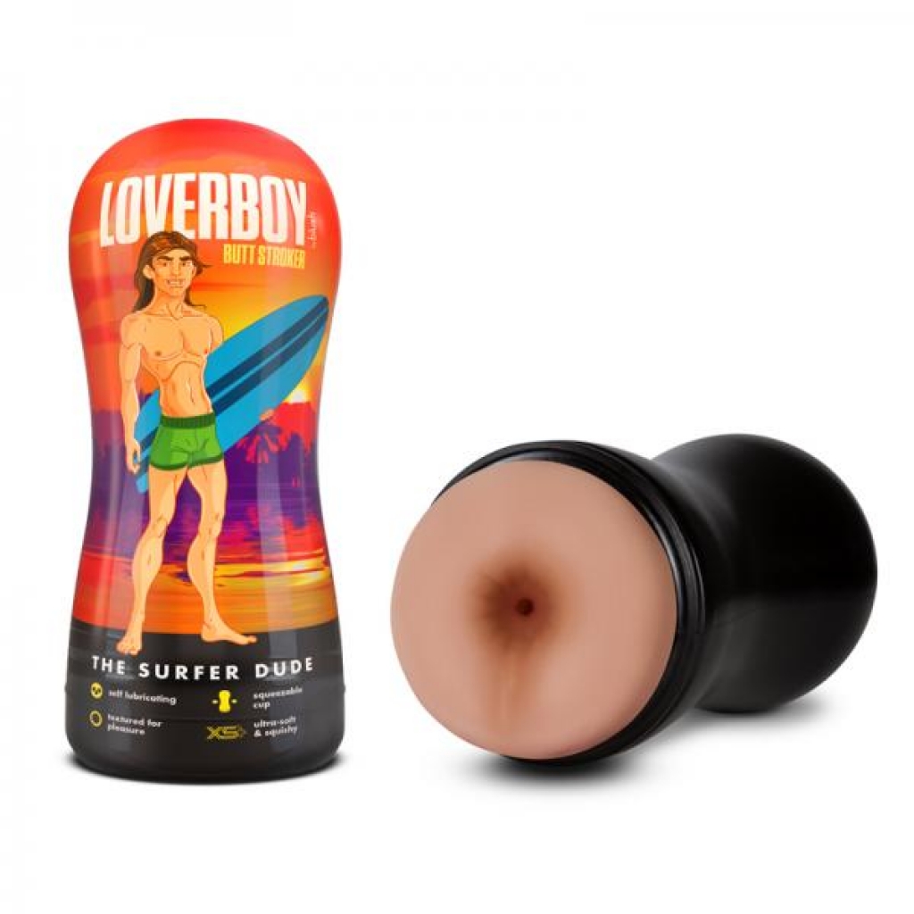 Loverboy The Surfer Dude Self-lubricating Anal Stroker Beige - Anal Lubricants