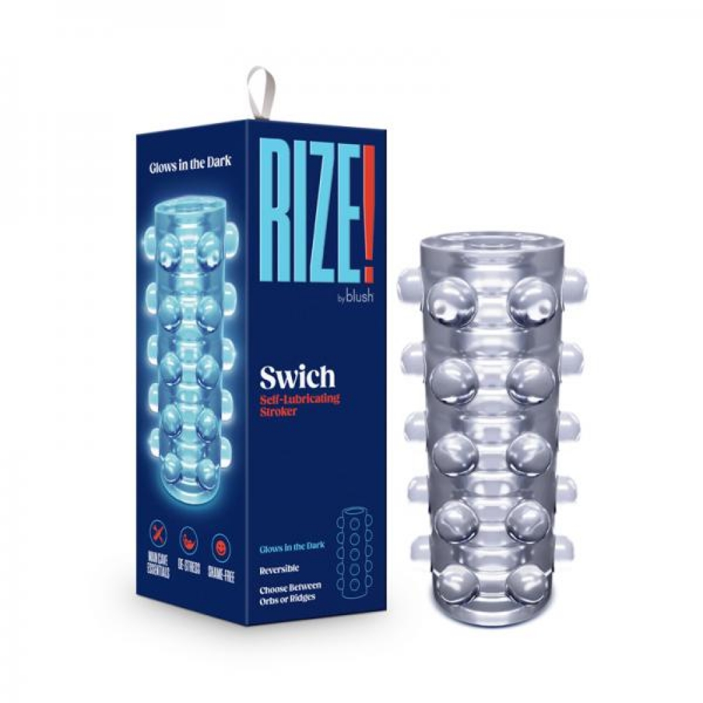 Rize! Swich Glow In The Dark Self-lubricating Strokerclear - Masturbation Sleeves
