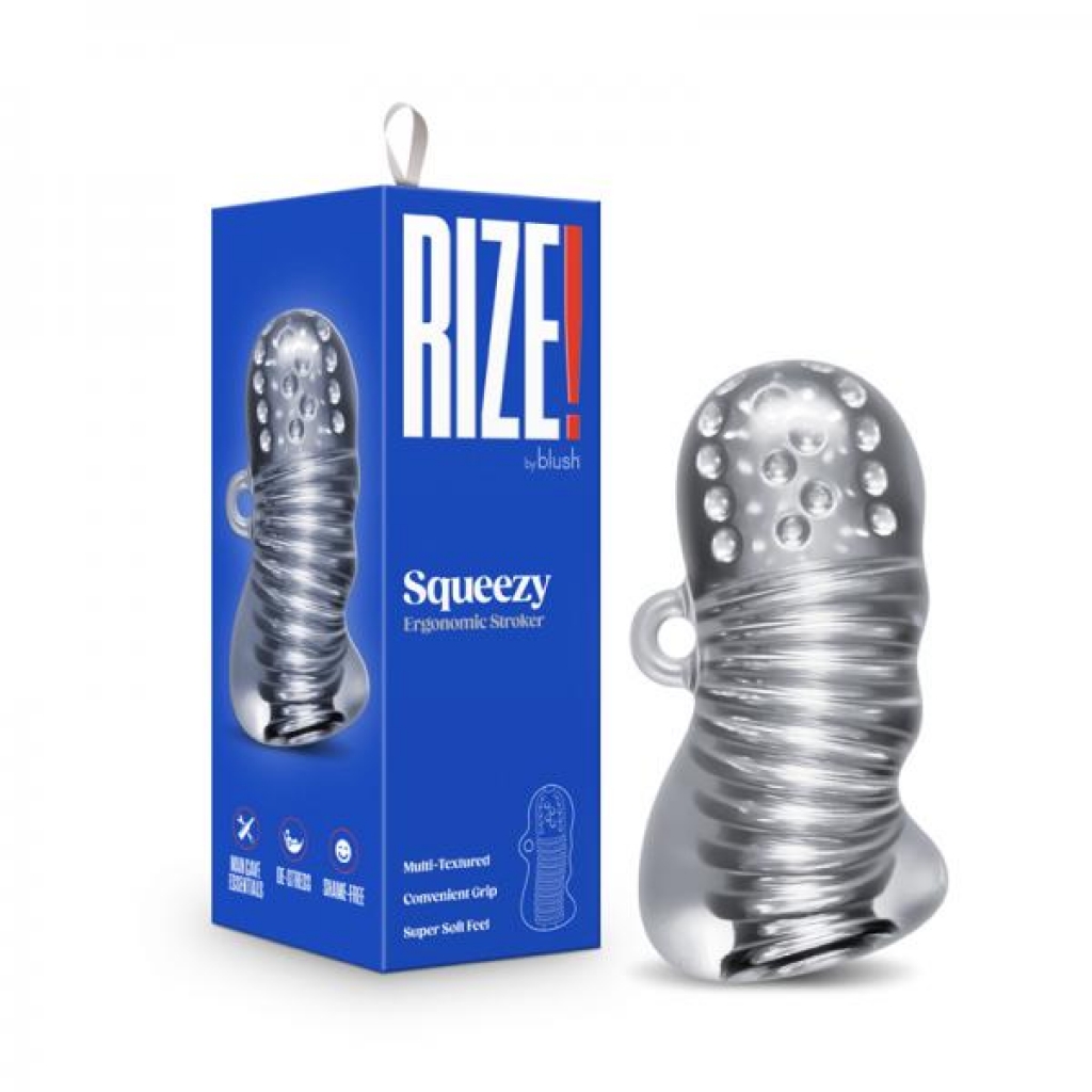 Rize! Squeezy Ergonomic Stroker Clear - Masturbation Sleeves