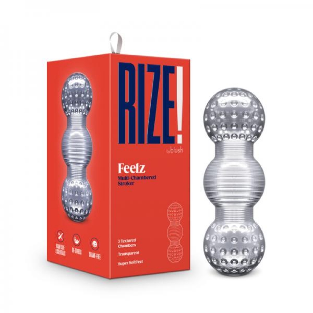 Rize! Feelz Multi-chambered Stroker Clear - Masturbation Sleeves