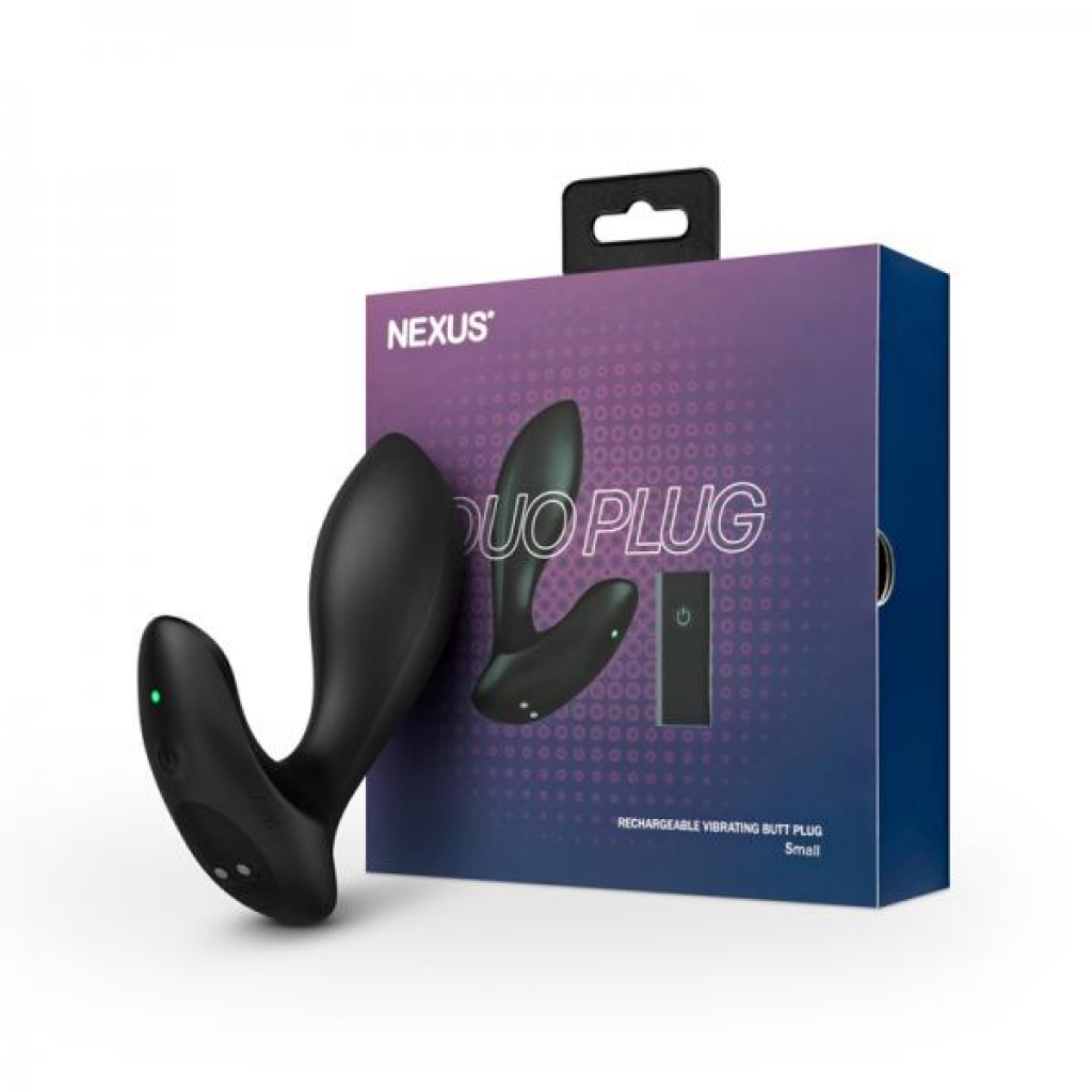 Nexus Tornado Rechargeable Remote-controlled Rotating & Vibrating Textured Silicone Anal Plug Black - Anal Plugs