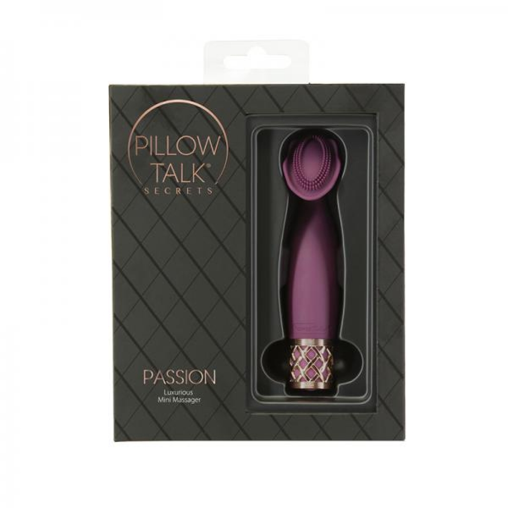 Pillow Talk Secrets Passion Rechargeable Silicone Clitoral Vibrator Wine - Body Massagers