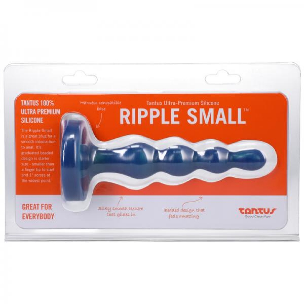 Tantus Ripple Small 8 In. Anal Beads Dildo Firm Malachite - Anal Beads
