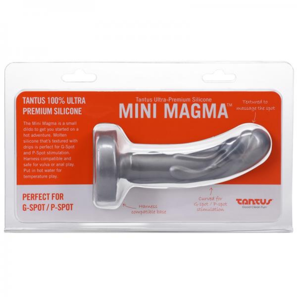 Tantus Mini Magma 5 In. Fantasy Dildo Firm Silver - Realistic Dildos & Dongs