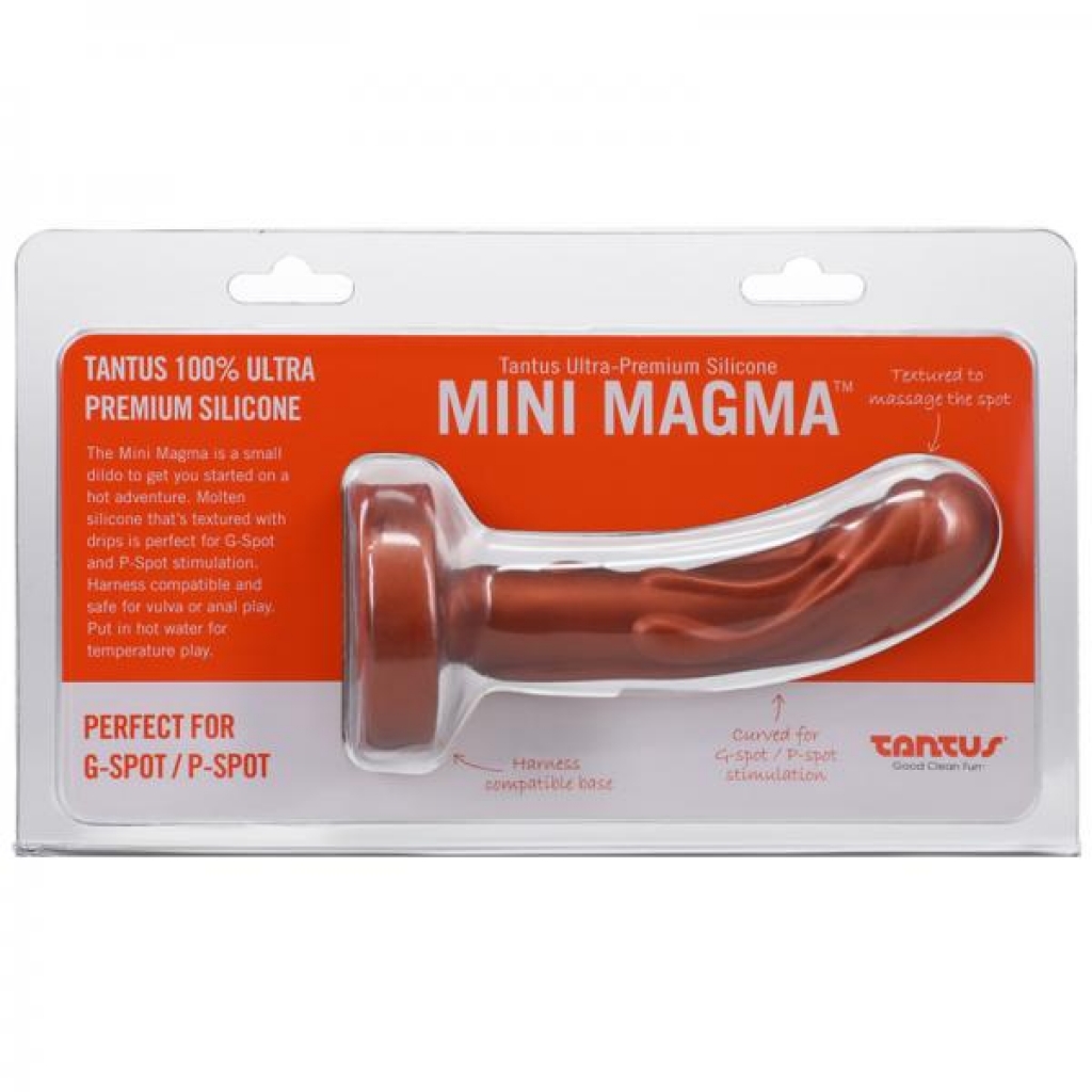 Tantus Mini Magma 5 In. Fantasy Dildo Firm Copper - Realistic Dildos & Dongs