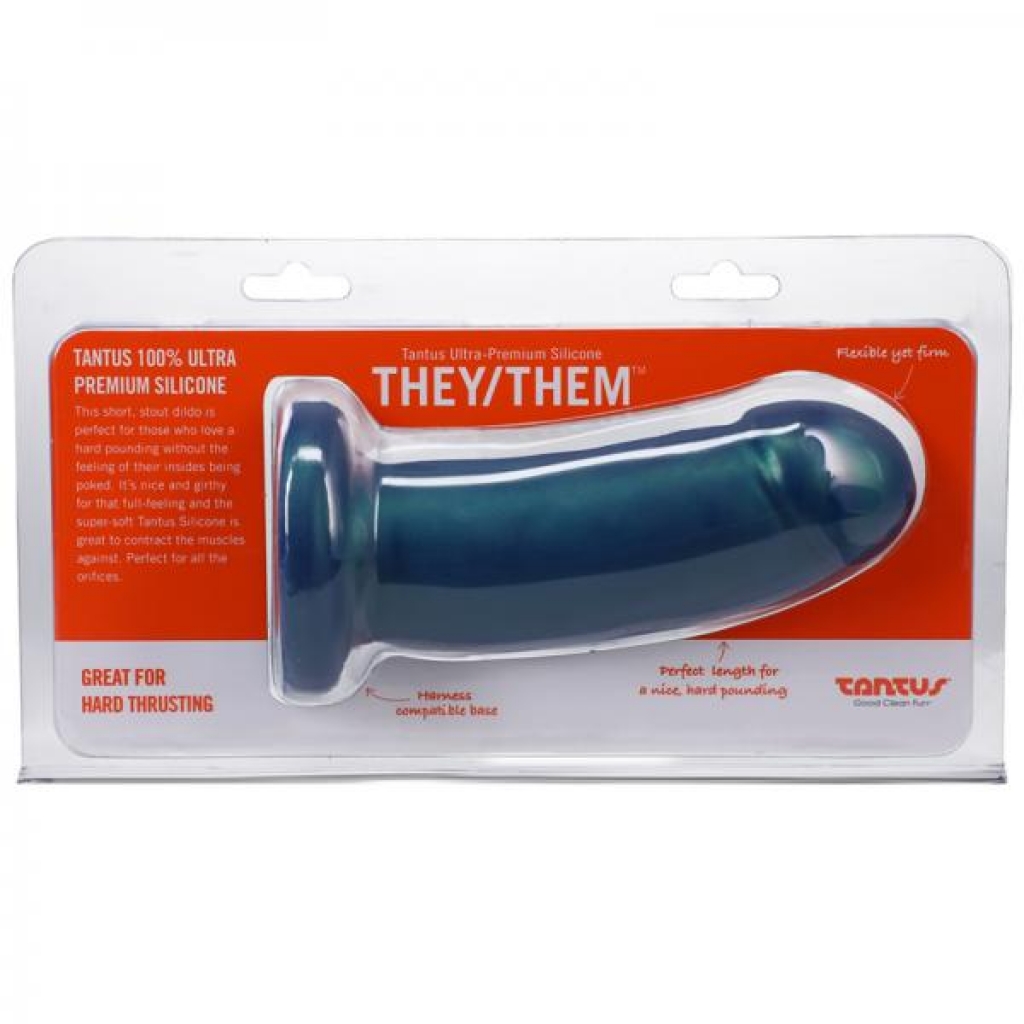 Tantus They/them 5.5 In. Dildo Soft Malachite - Realistic Dildos & Dongs