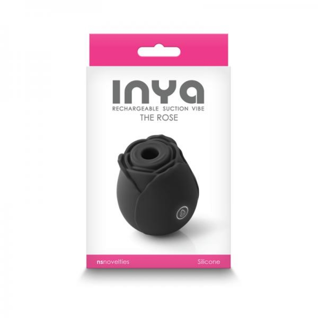 Inya The Rose Rechargeable Suction Vibe Black - Clit Suckers & Oral Suction