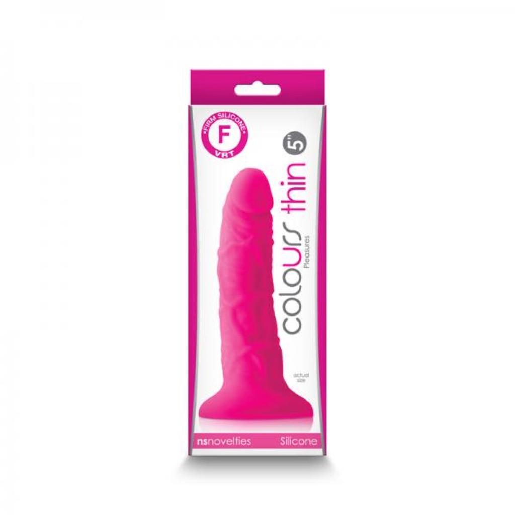 Colours Pleasures Thin 5 In. Dildo Pink - Realistic Dildos & Dongs