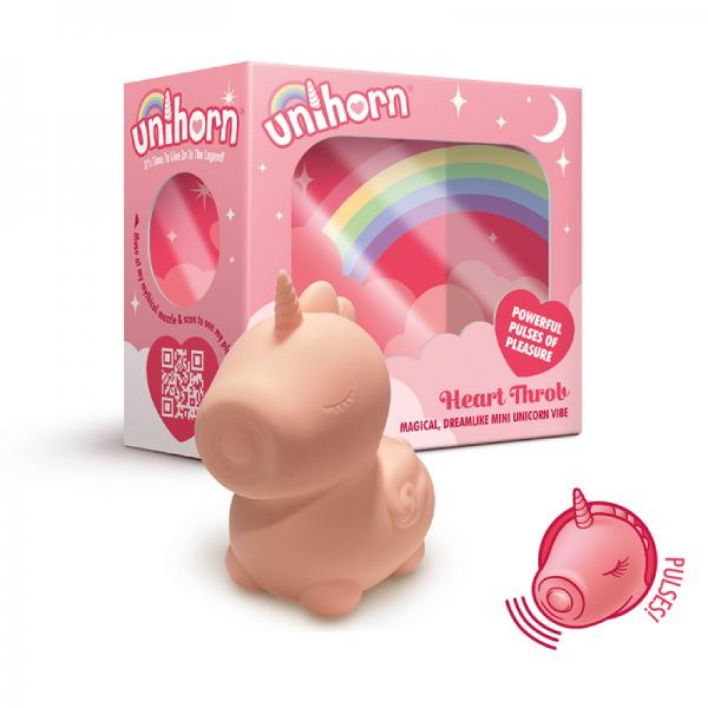 Unihorn Heart Throb Pulsing Vibrator Pink - Clit Cuddlers