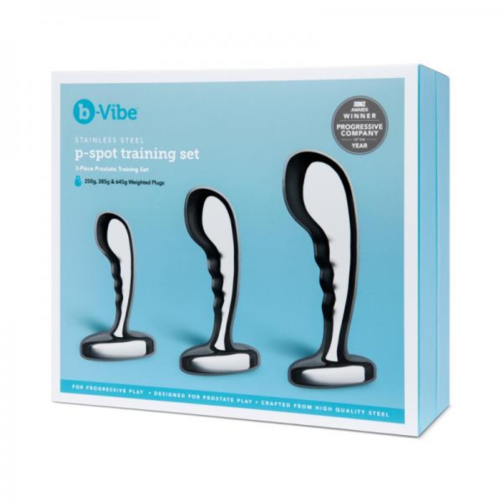 B-vibe Stainless Steel P-spot Training Set - Anal Trainer Kits