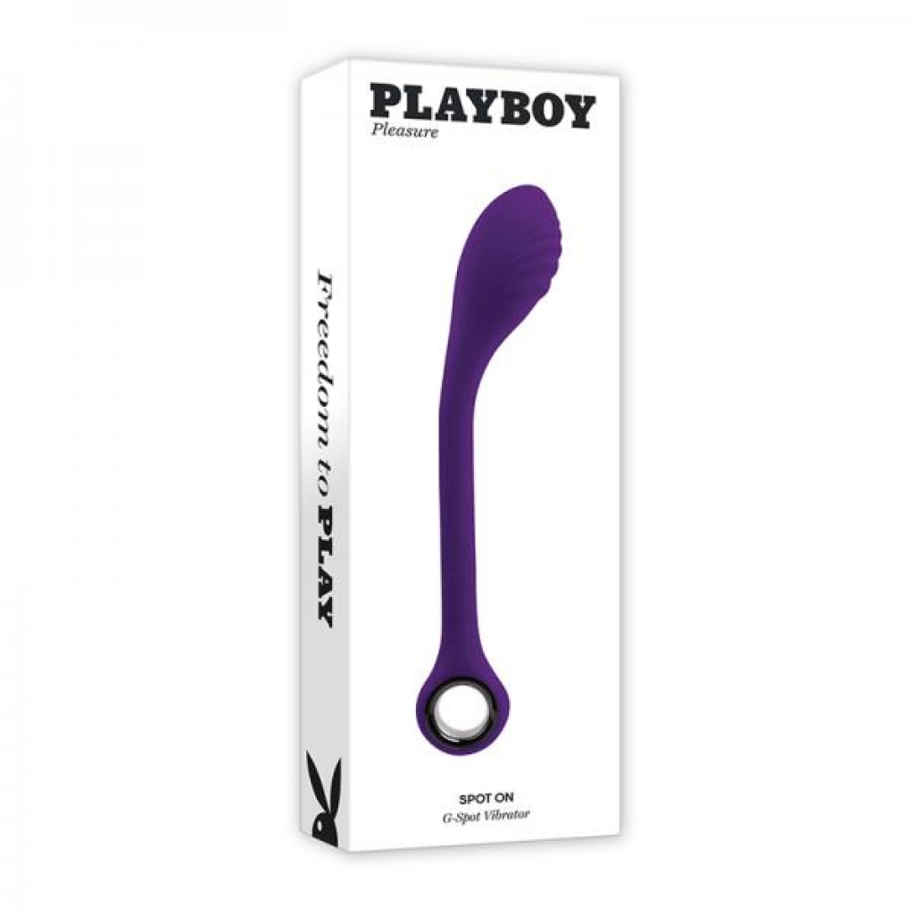 Playboy Spot On Rechargeable Posable Silicone G-spot Vibrator Acai - G-Spot Vibrators