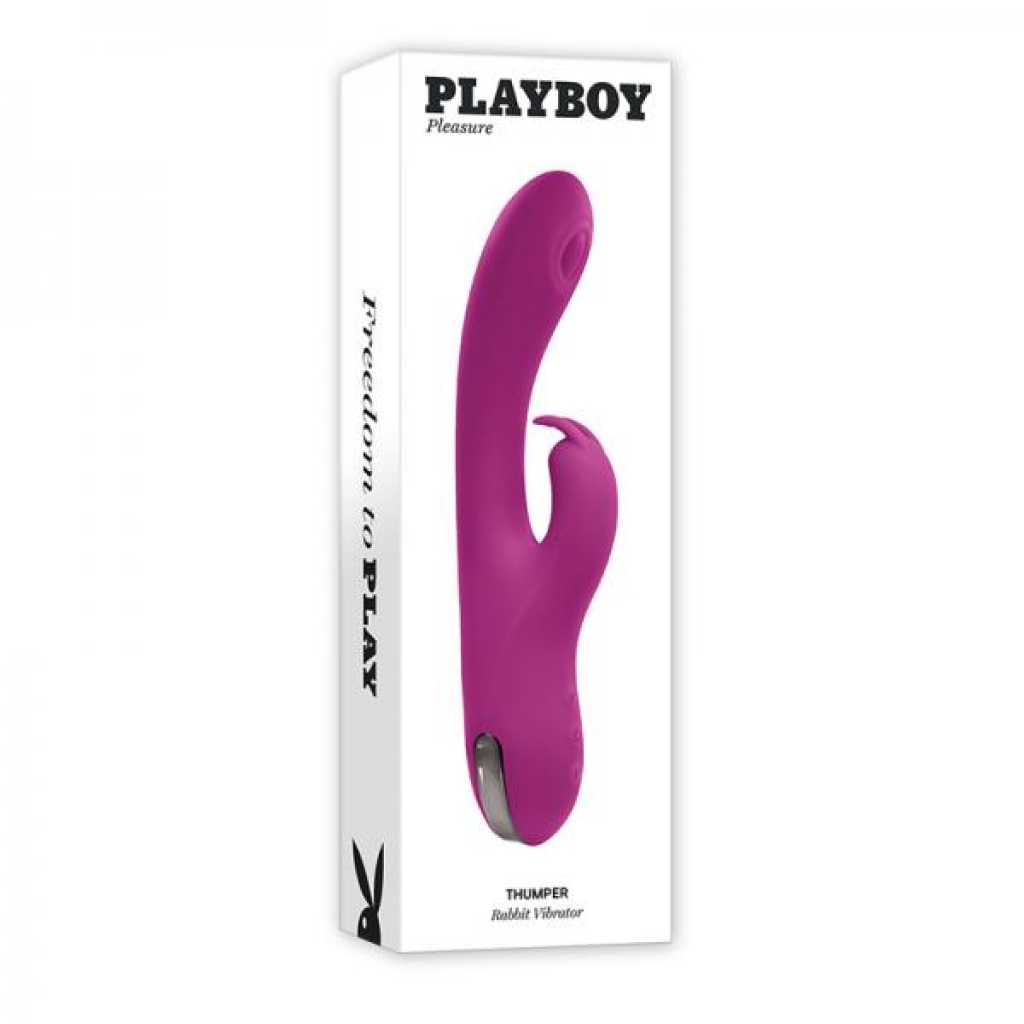 Playboy Thumper Rechargeable Tapping Silicone Dual Stimulation Vibrator Wild Star - Rabbit Vibrators