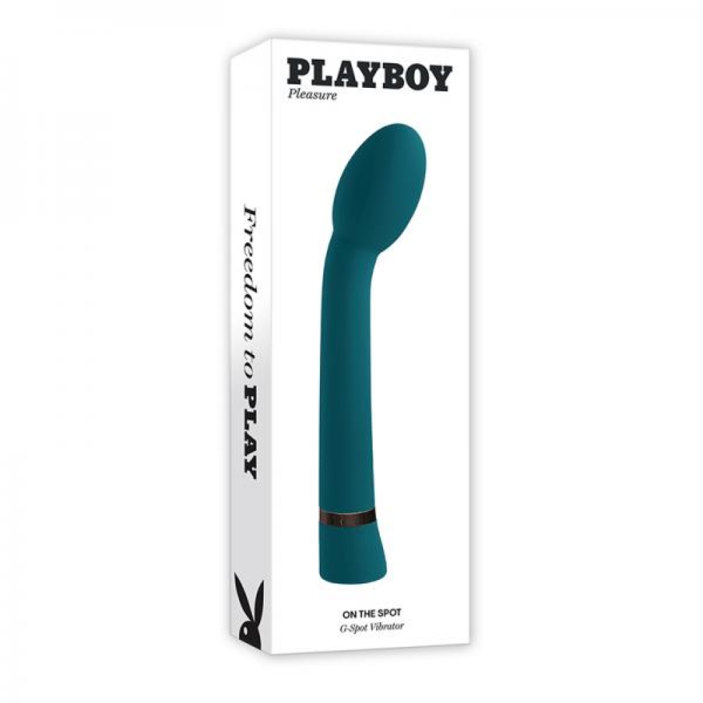 Playboy On The Spot Rechargeable Silicone G-spot Vibrator Deep Teal - G-Spot Vibrators