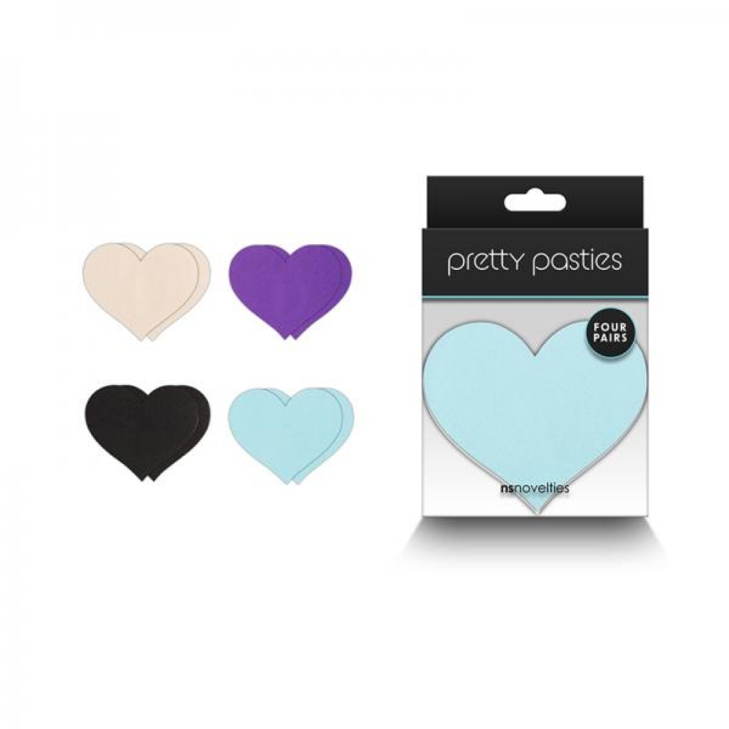 Pretty Pasties Heart I Assorted 4 Pair - Pasties, Tattoos & Accessories