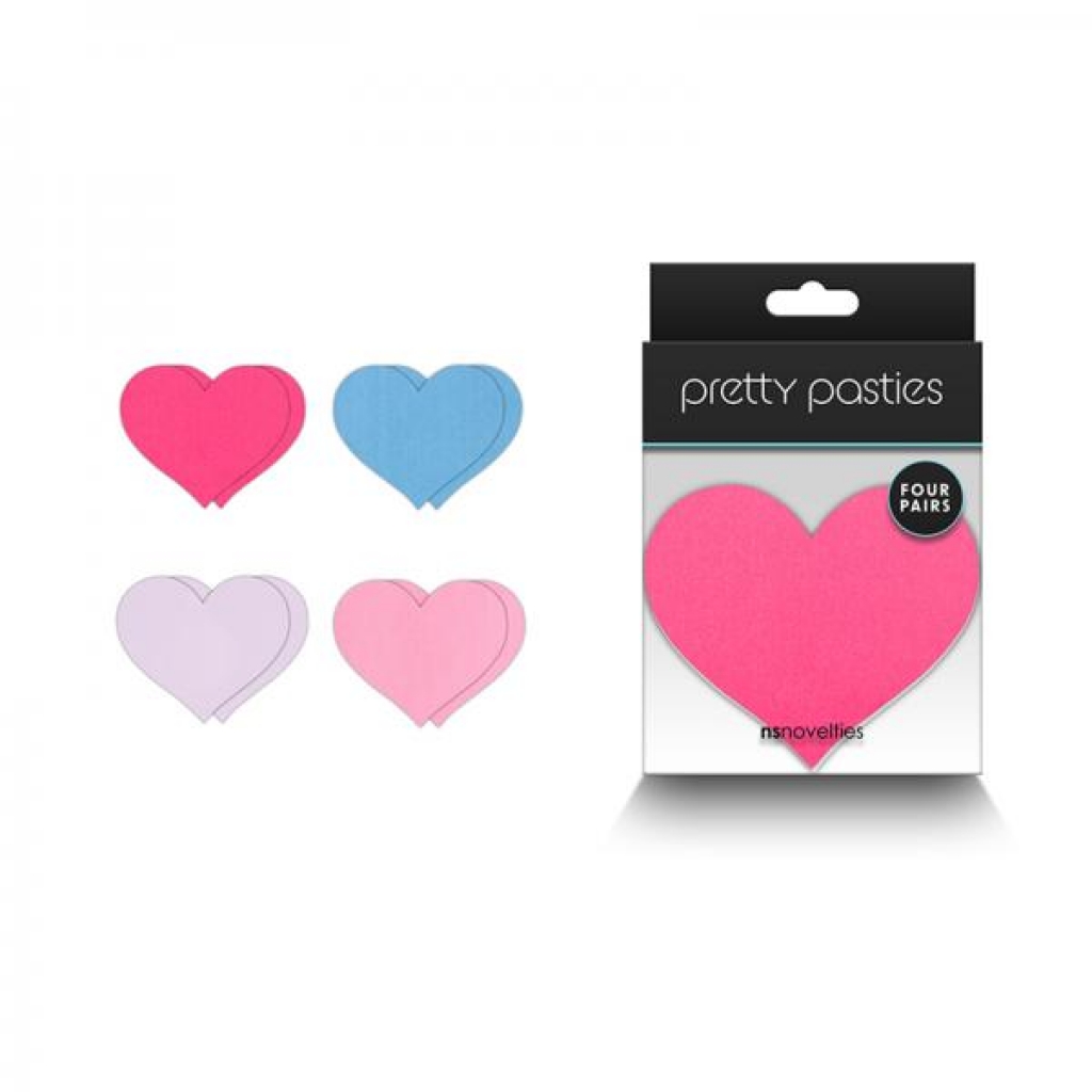 Pretty Pasties Heart Ii Assorted 4 Pair - Pasties, Tattoos & Accessories
