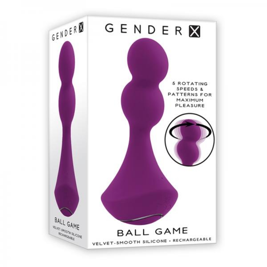 Gender X Ball Game Rechargeable Rotating Silicone Vibrator Purple - G-Spot Vibrators