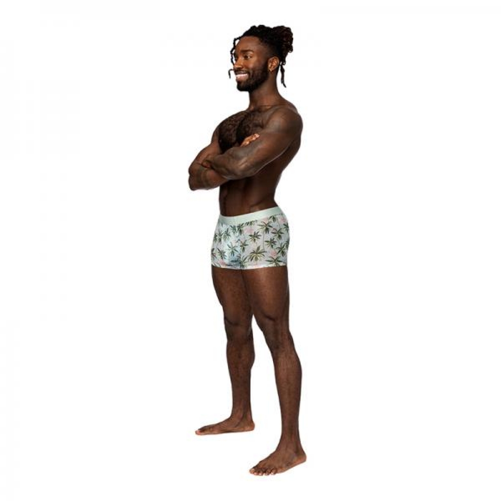 Male Power Sheer Prints Seamless Sheer Short Flamingo Xl - Mens Underwear