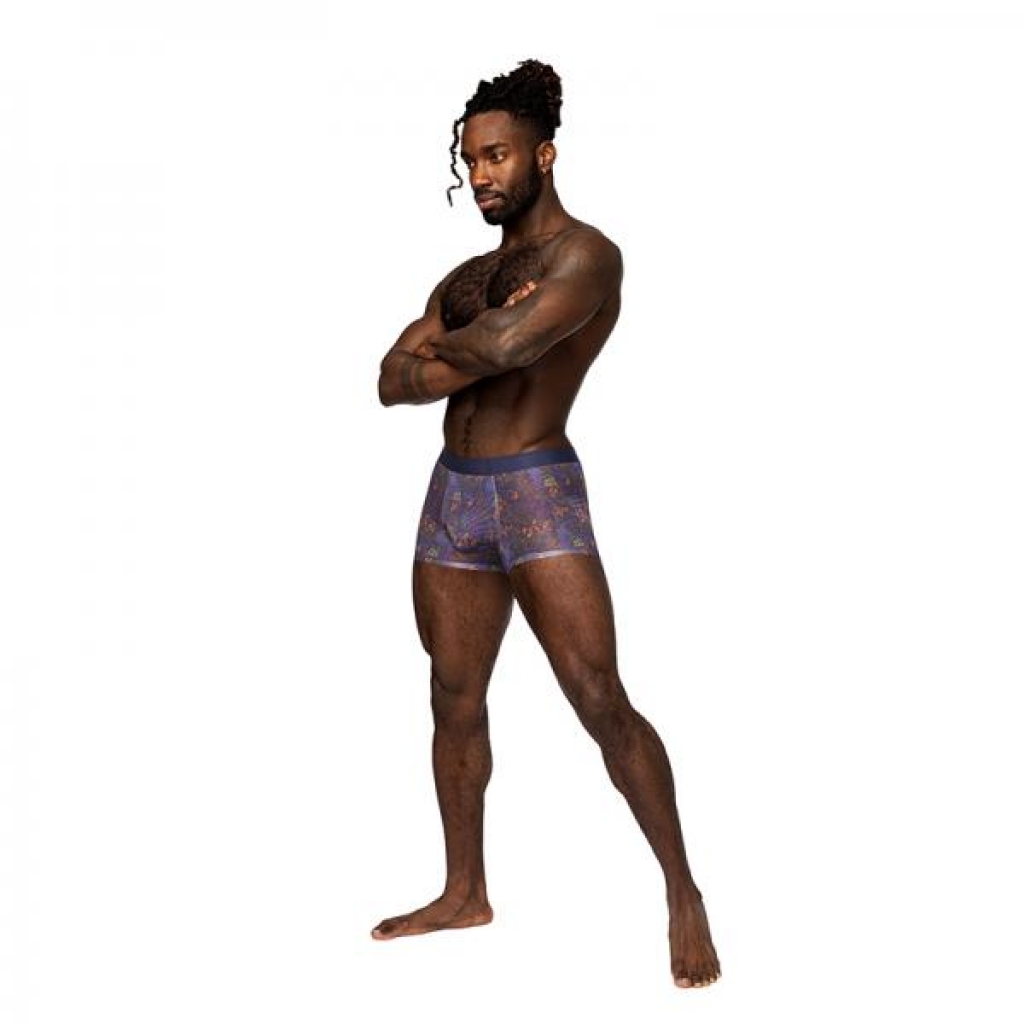 Male Power Sheer Prints Seamless Sheer Short Spatter S - Mens Underwear