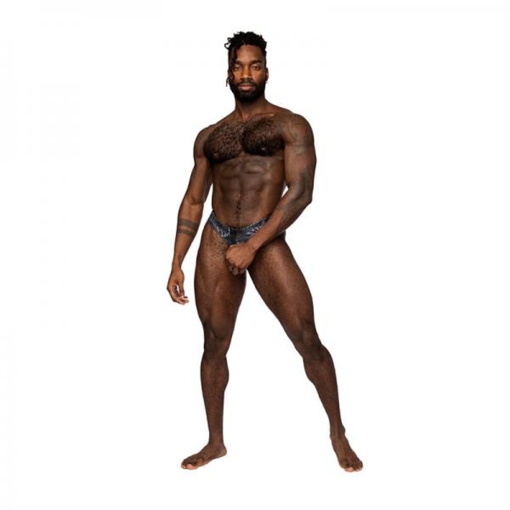 Male Power S'naked Power Sock Black/blue S/m - Mens Underwear
