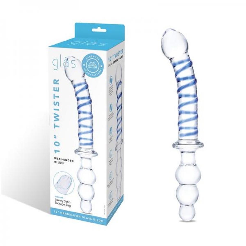 Glas Twister 10 In. Dual-ended Glass Dildo - Double Dildos