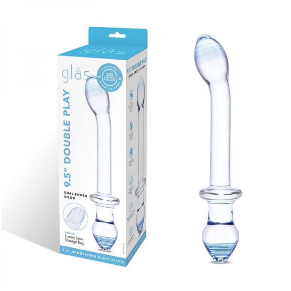 Glas Double Play 9.5 In. Dual-ended Glass Dildo - Double Dildos