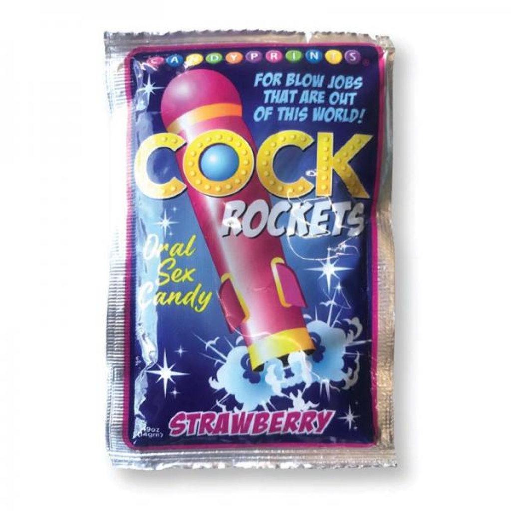 Cock Rockets Oral Sex Candy Strawberry - Adult Candy and Erotic Foods