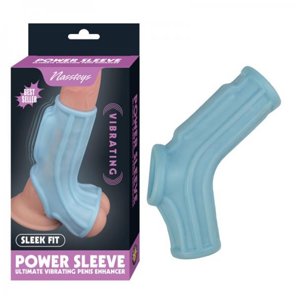 Nasstoys Power Sleeve Sleek Fit Vibrating Penis Enhancer Blue - Penis Sleeves & Enhancers