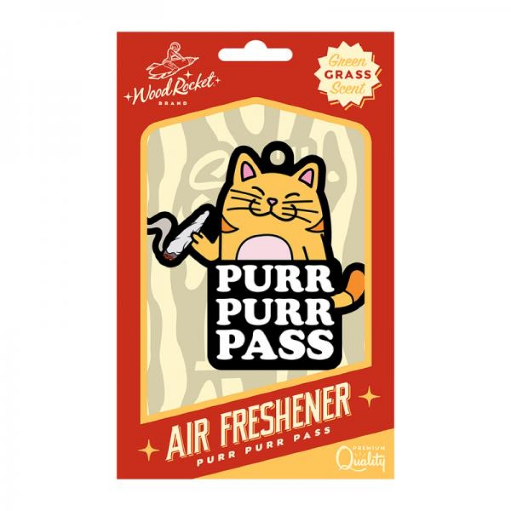 Wood Rocket Air Freshener Purr Purr Pass - Gag & Joke Gifts