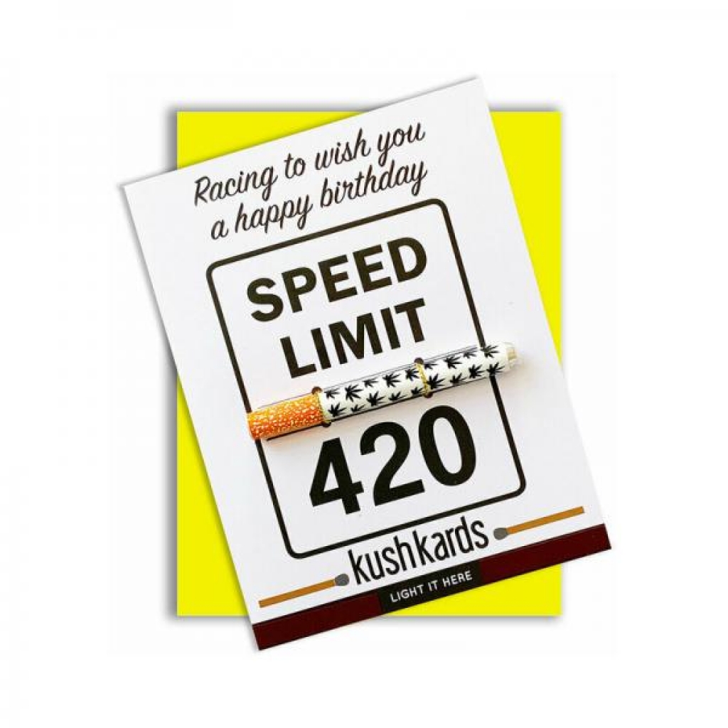 420 Speed Limit Birthday One Hitter Kard - Gift Wrapping & Bags
