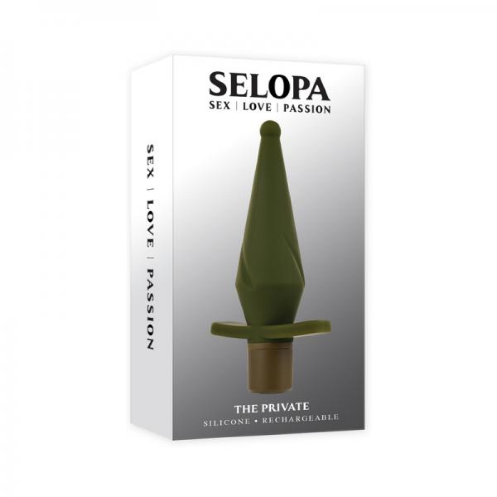 Selopa The Private Rechargeable Butt Plug Silicone Green - Anal Plugs