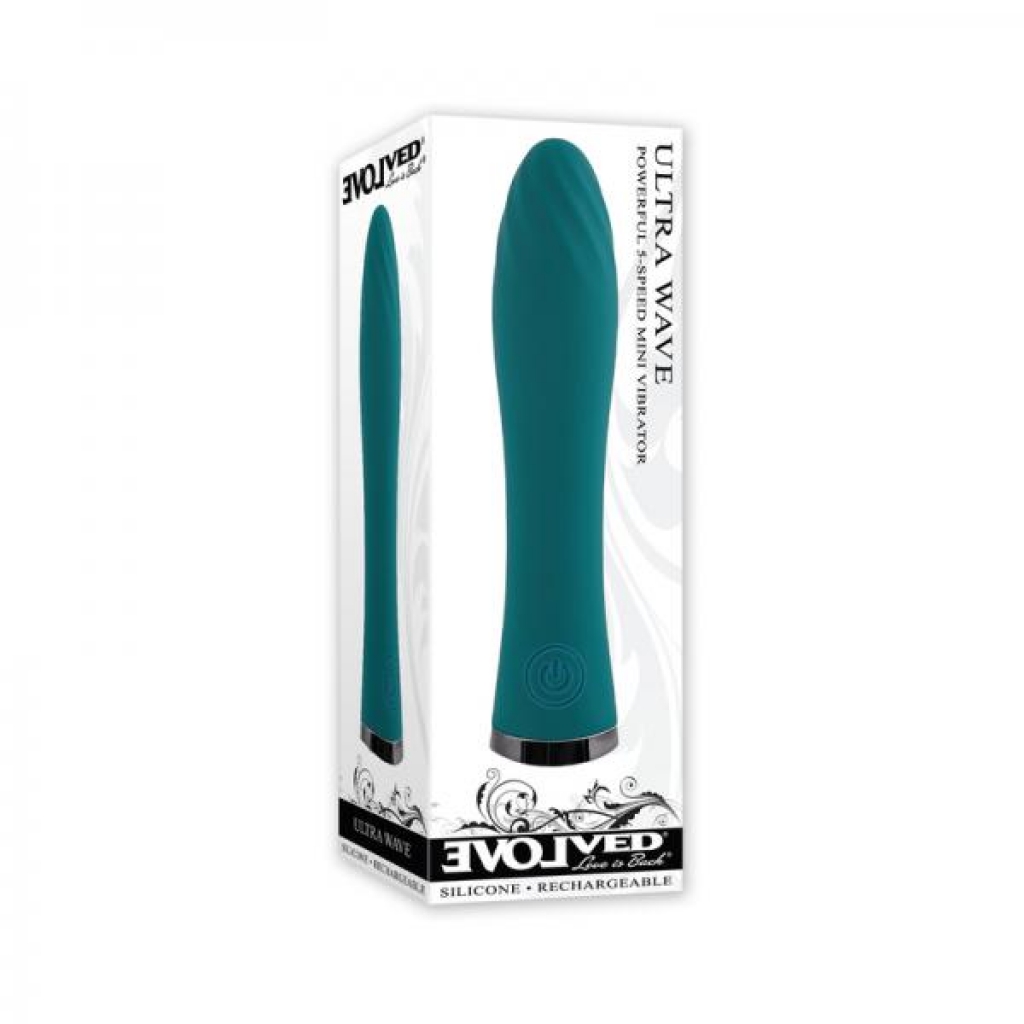 Evolved Ultra Wave Rechargeable Vibrator Teal - Traditional